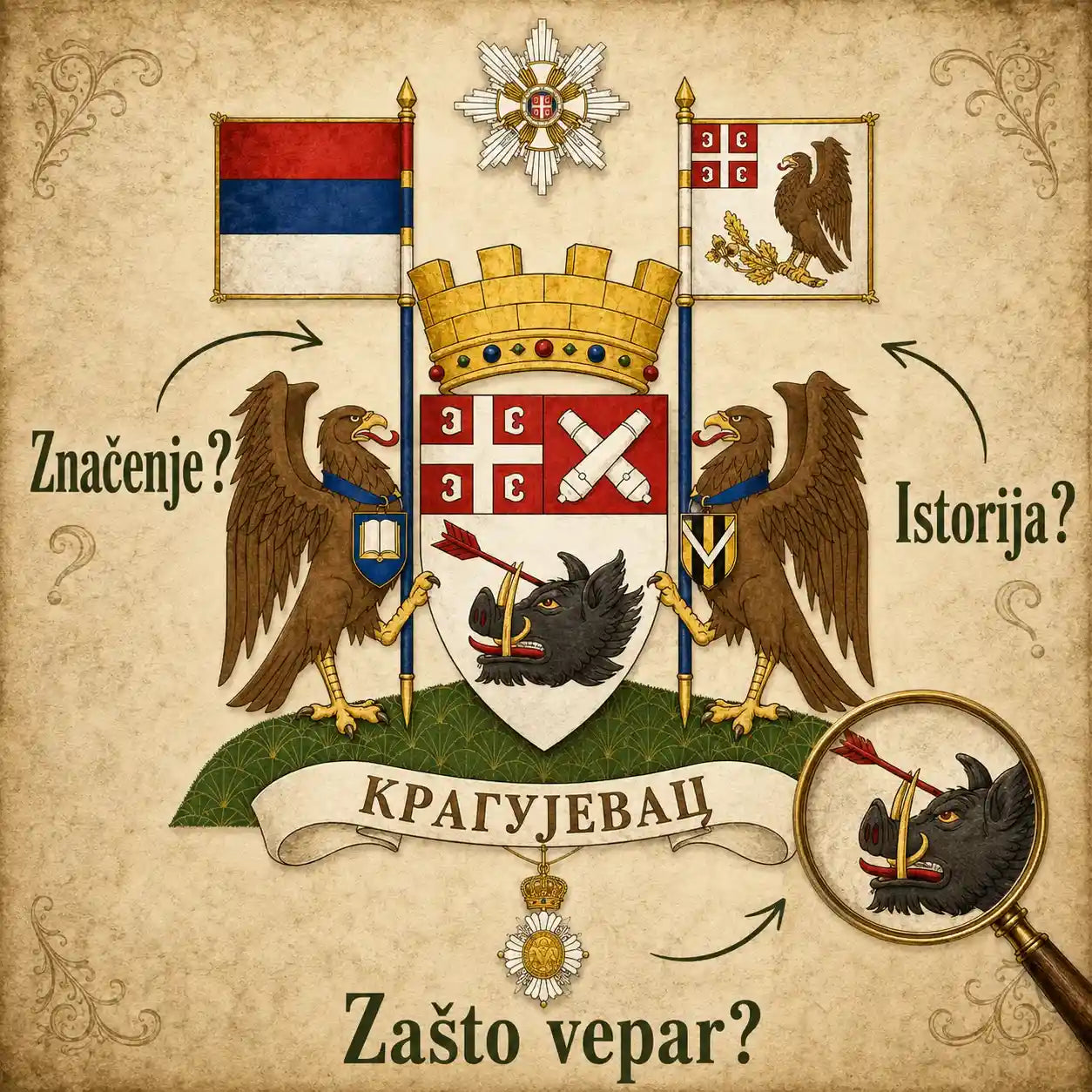 Grb grada Kragujevca - istorija, značenje i simbolika