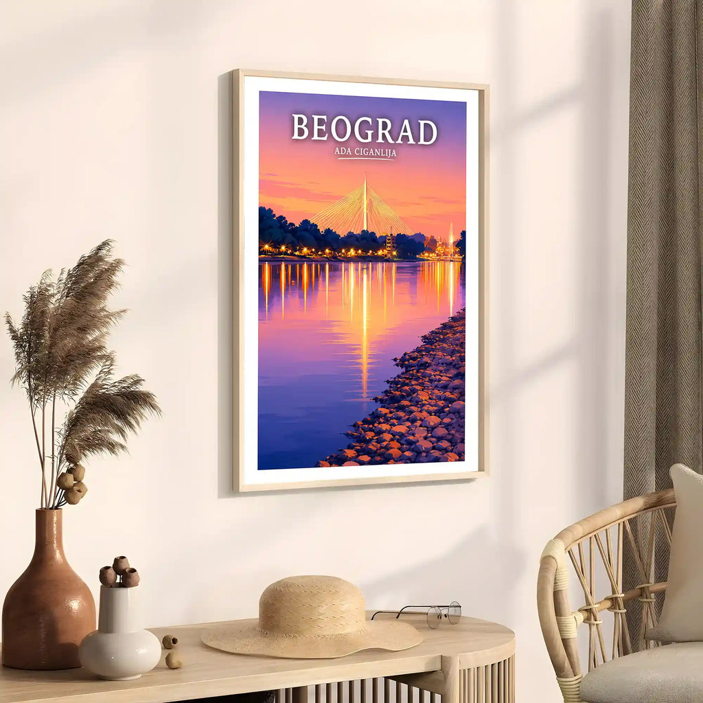 Poster - Beograd - Ada Ciganlija - poster znamenitost Srbija