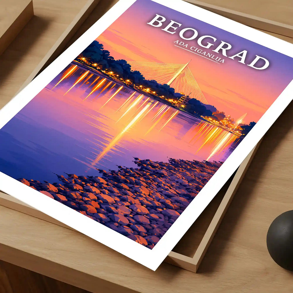 Poster - Beograd - Ada Ciganlija - poster znamenitost Srbija