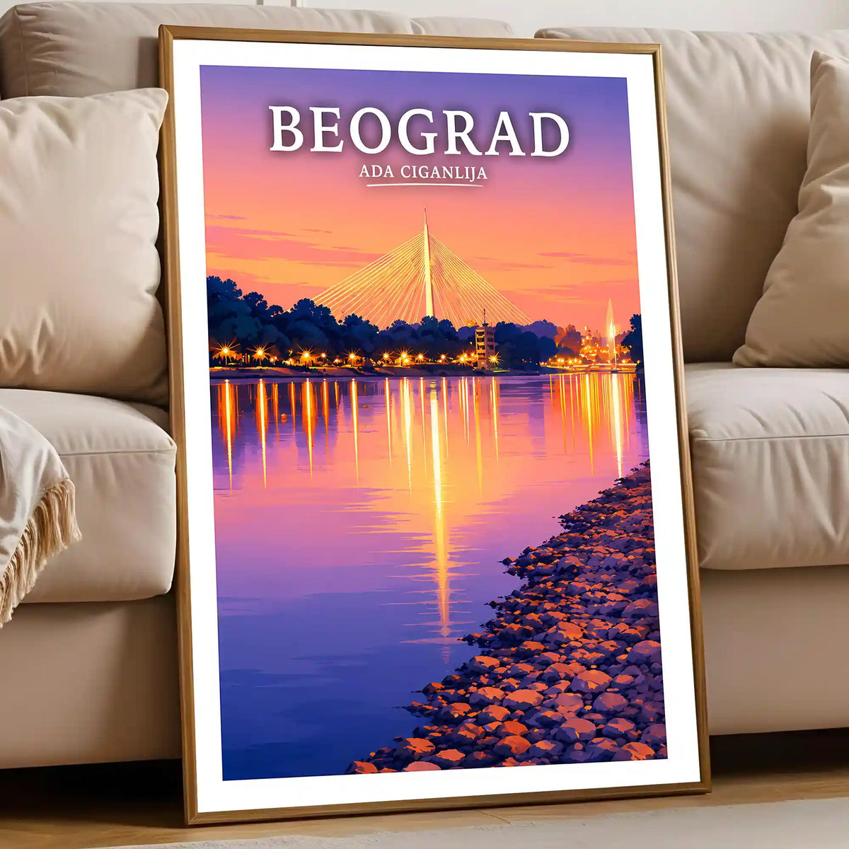 Poster - Beograd - Ada Ciganlija - poster znamenitost Srbija
