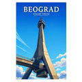 Poster - Beograd - Avalski toranj - poster znamenitost Srbija