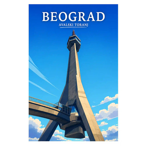 Poster - Beograd - Avalski toranj - poster znamenitost Srbija
