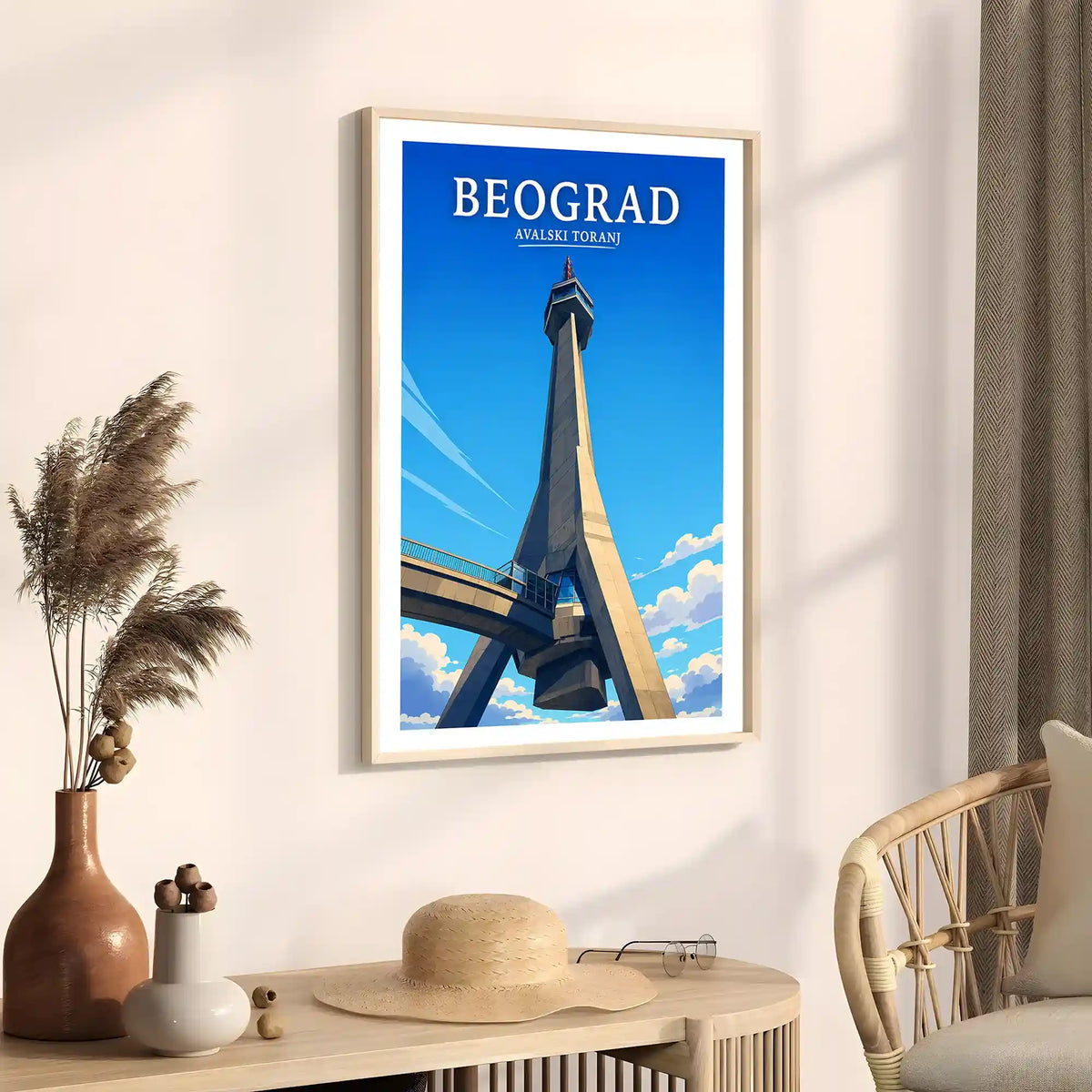 Poster - Beograd - Avalski toranj - poster znamenitost Srbija