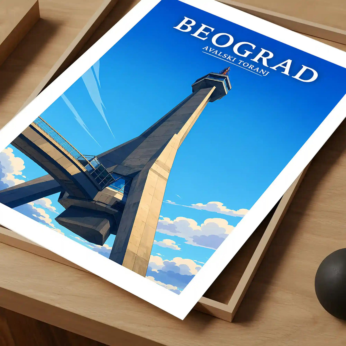 Poster - Beograd - Avalski toranj - poster znamenitost Srbija
