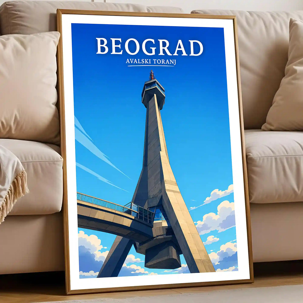 Poster - Beograd - Avalski toranj - poster znamenitost Srbija