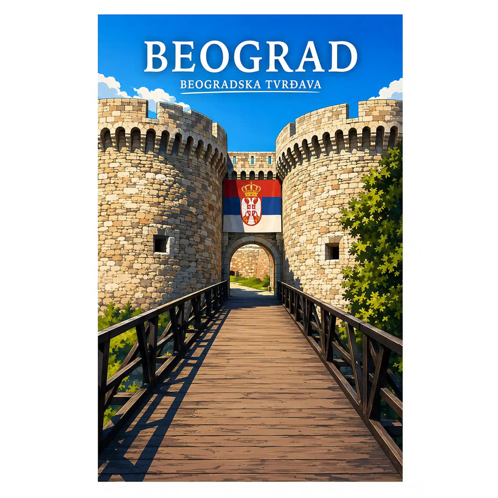 Poster - Beograd- Beogradska tvrđava - poster znamenitost Srbija