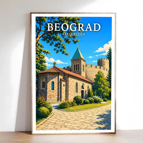 Poster - Beograd - Crkva Ružica - poster znamenitost Srbija