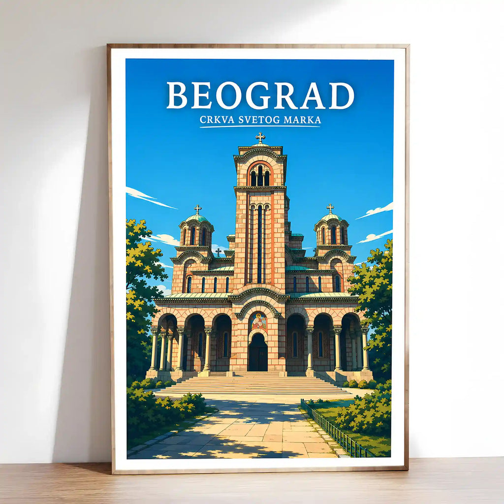 Poster - Beograd- Crkva Svetog Marka - poster znamenitost Srbija