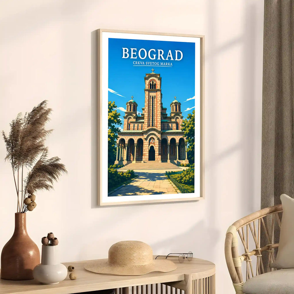 Poster - Beograd- Crkva Svetog Marka - poster znamenitost Srbija