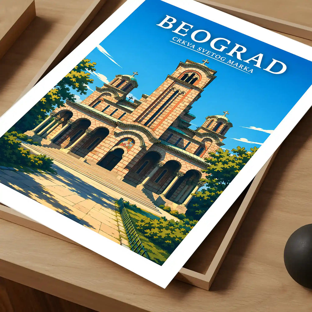 Poster - Beograd- Crkva Svetog Marka - poster znamenitost Srbija
