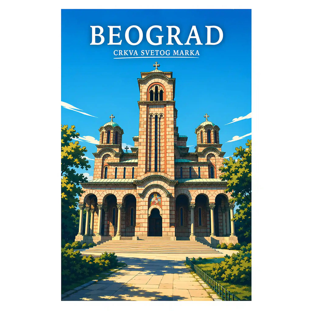 Poster - Beograd- Crkva Svetog Marka - poster znamenitost Srbija