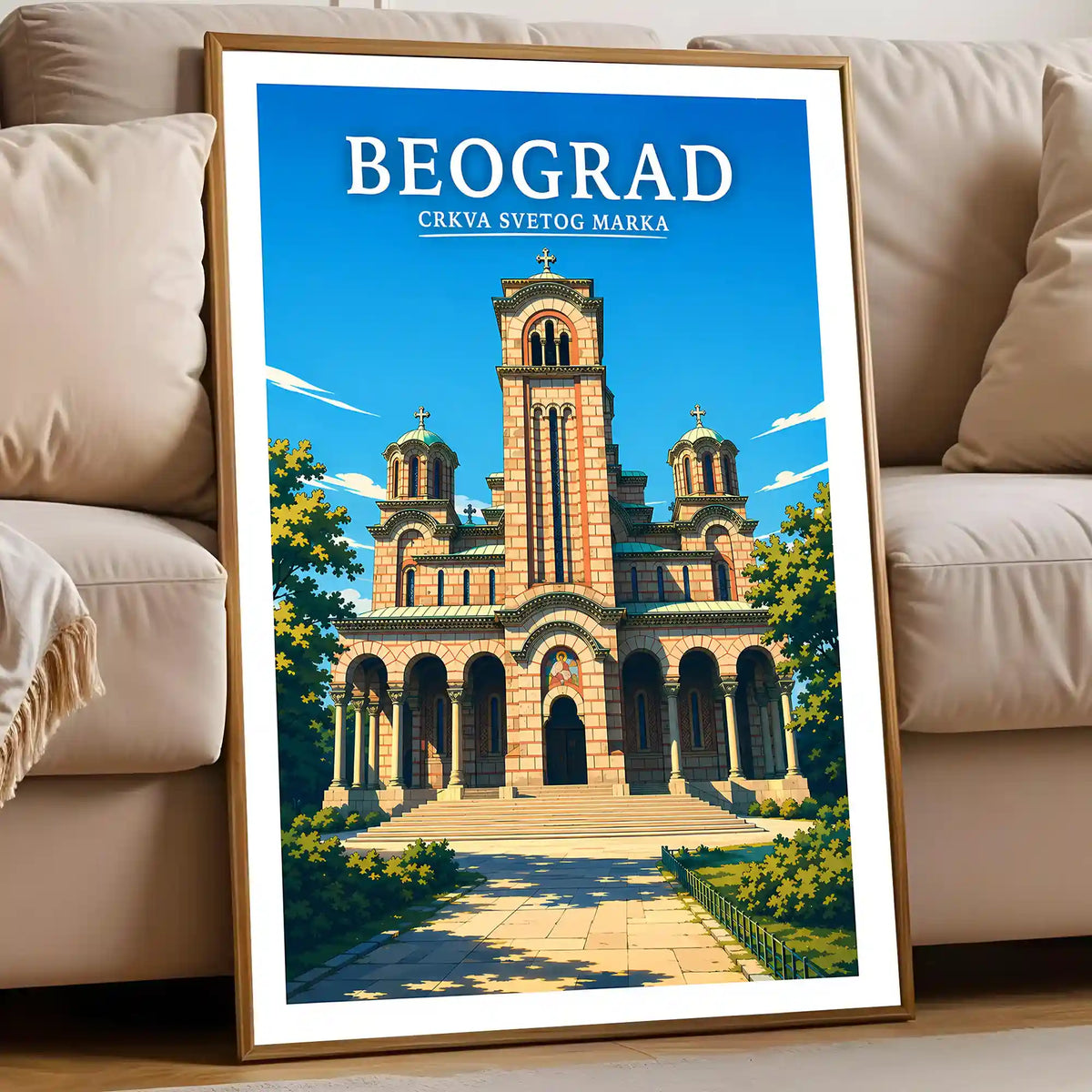 Poster - Beograd- Crkva Svetog Marka - poster znamenitost Srbija