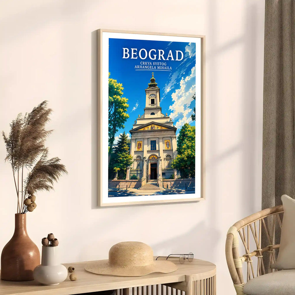 Poster - Beograd- Crkva Svetog arhangela Mihaila - poster znamenitost Srbija