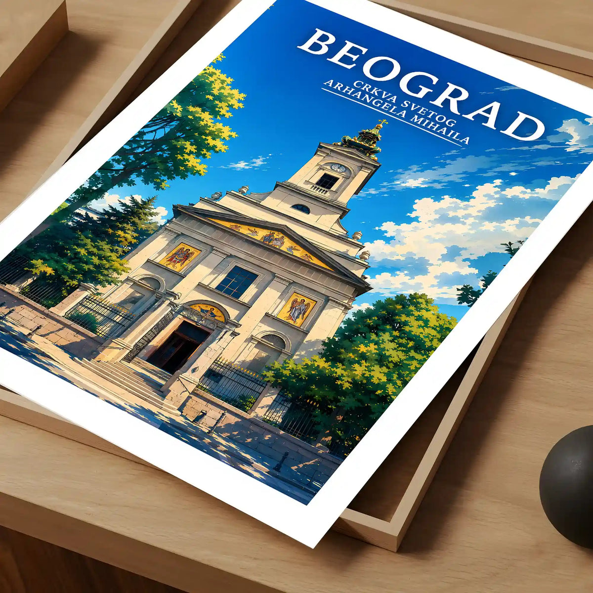 Poster - Beograd- Crkva Svetog arhangela Mihaila - poster znamenitost Srbija
