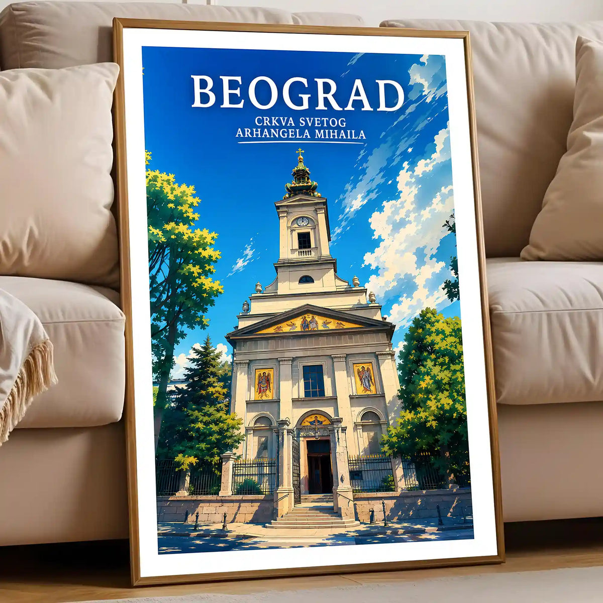 Poster - Beograd- Crkva Svetog arhangela Mihaila - poster znamenitost Srbija