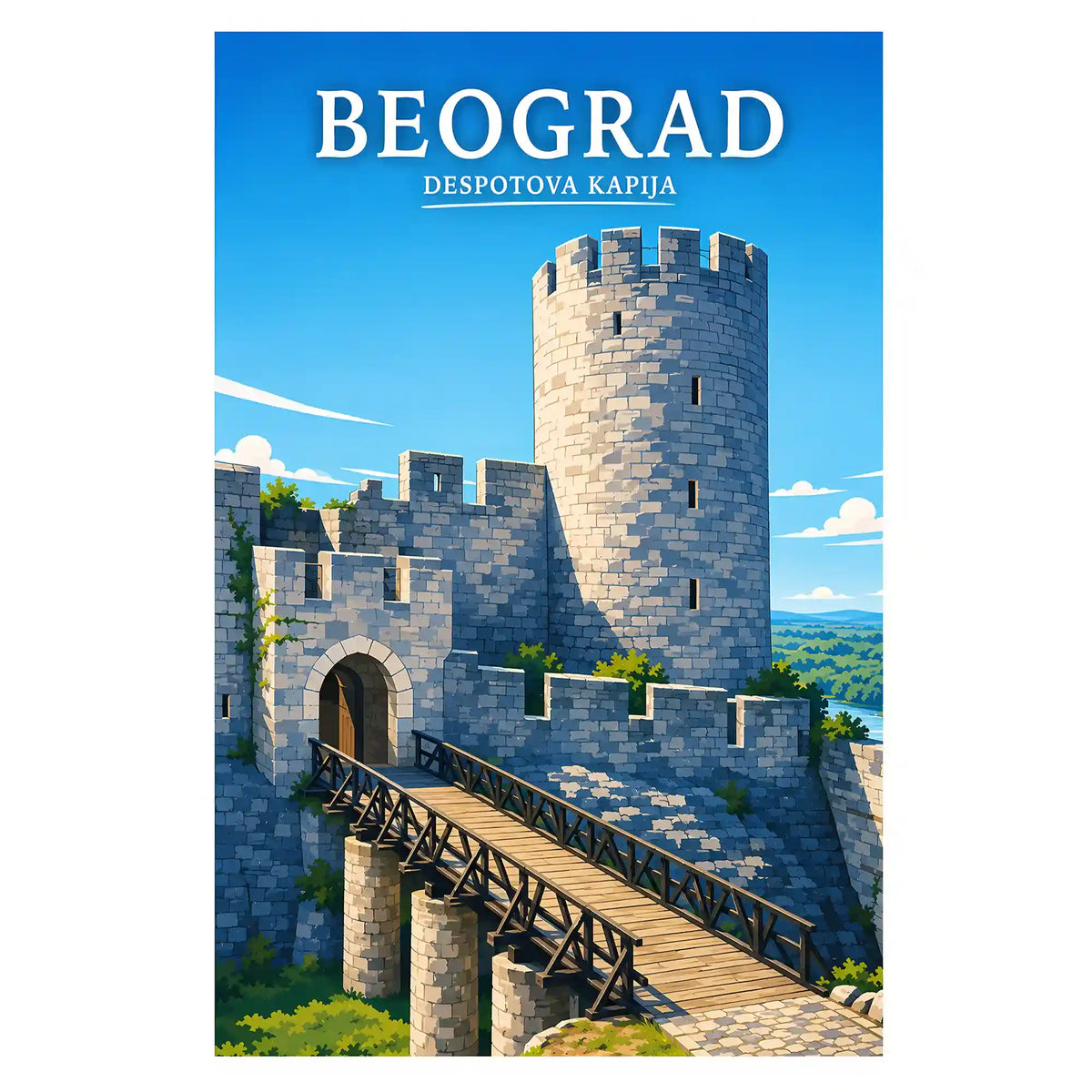 Poster - Beograd - Despotova kapija - poster znamenitost Srbija