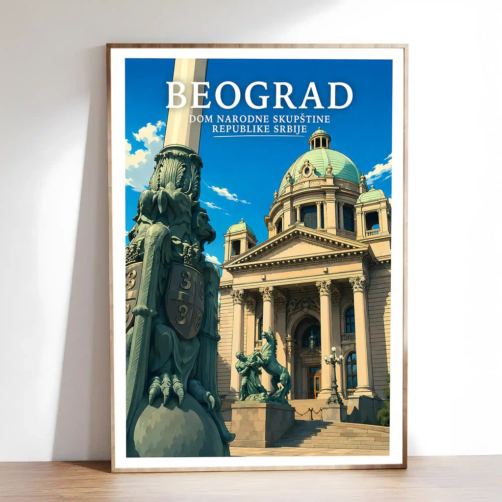 Poster - Beograd- Dom Narodne skupštine Republike Srbije - poster znamenitost Srbija