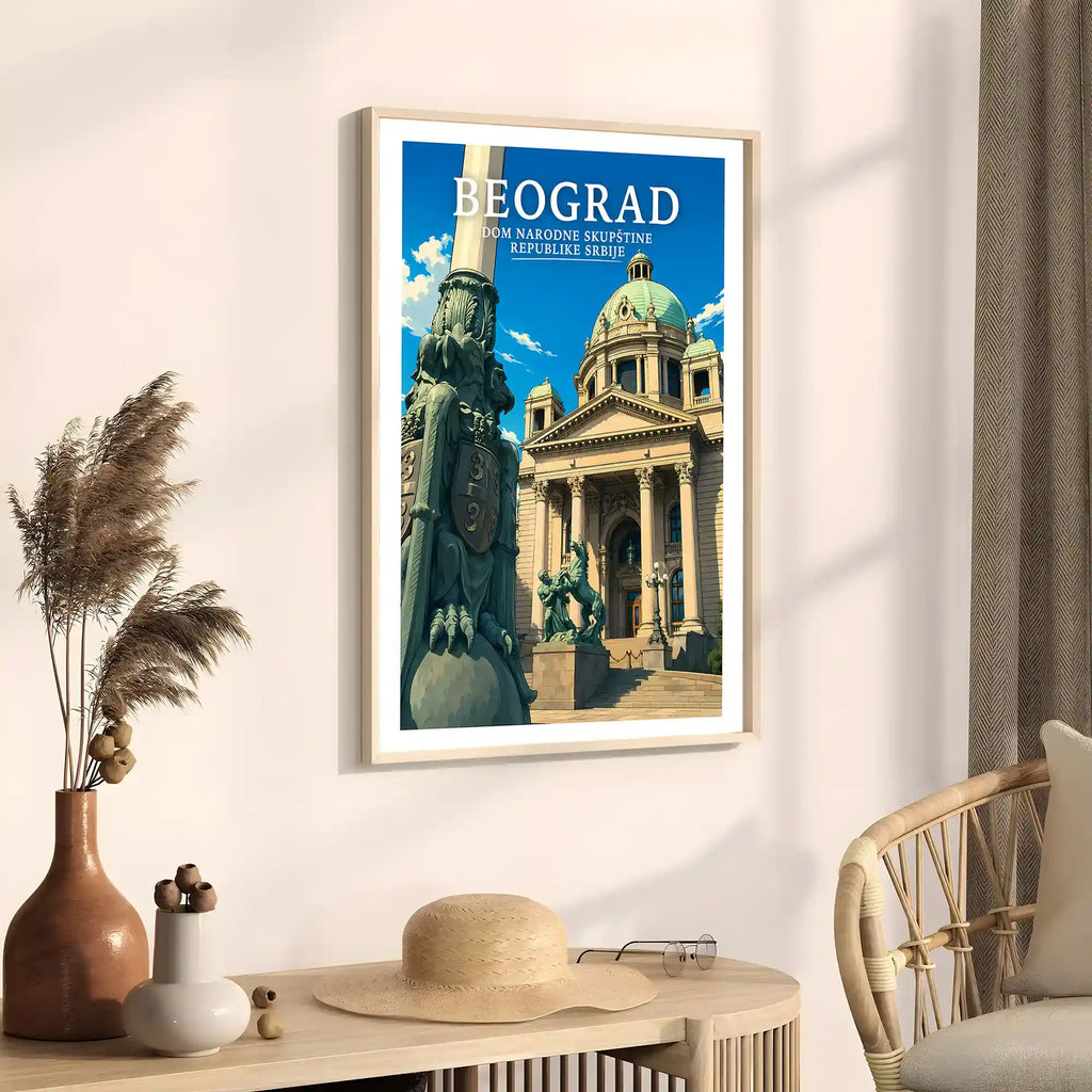 Poster - Beograd- Dom Narodne skupštine Republike Srbije - poster znamenitost Srbija