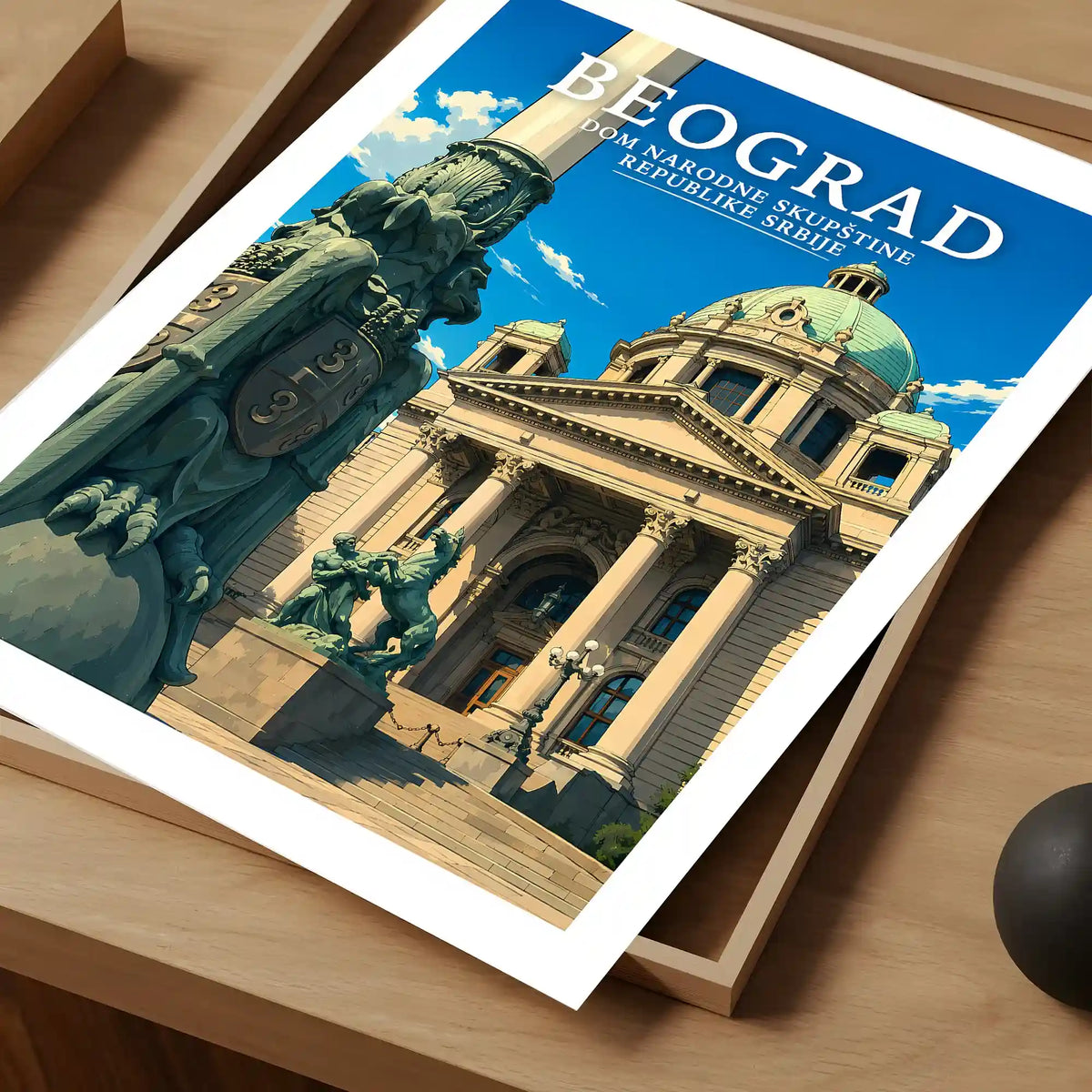 Poster - Beograd- Dom Narodne skupštine Republike Srbije - poster znamenitost Srbija