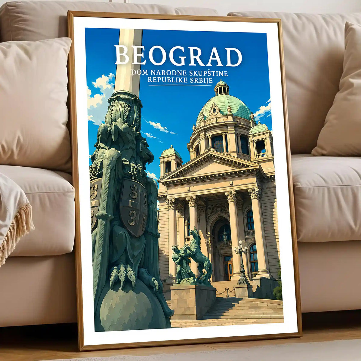 Poster - Beograd- Dom Narodne skupštine Republike Srbije - poster znamenitost Srbija