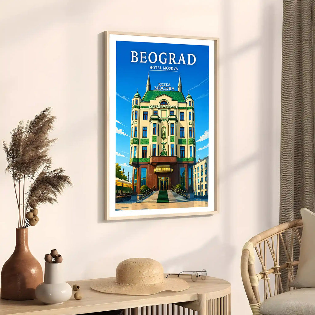 Poster - Beograd - Hotel Moskva - poster znamenitost Srbija