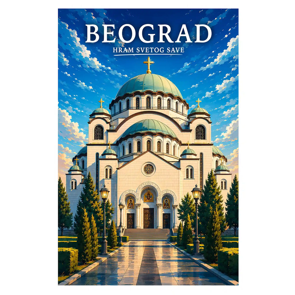 Poster - Beograd - Hram Svetog Save - poster znamenitost Srbija
