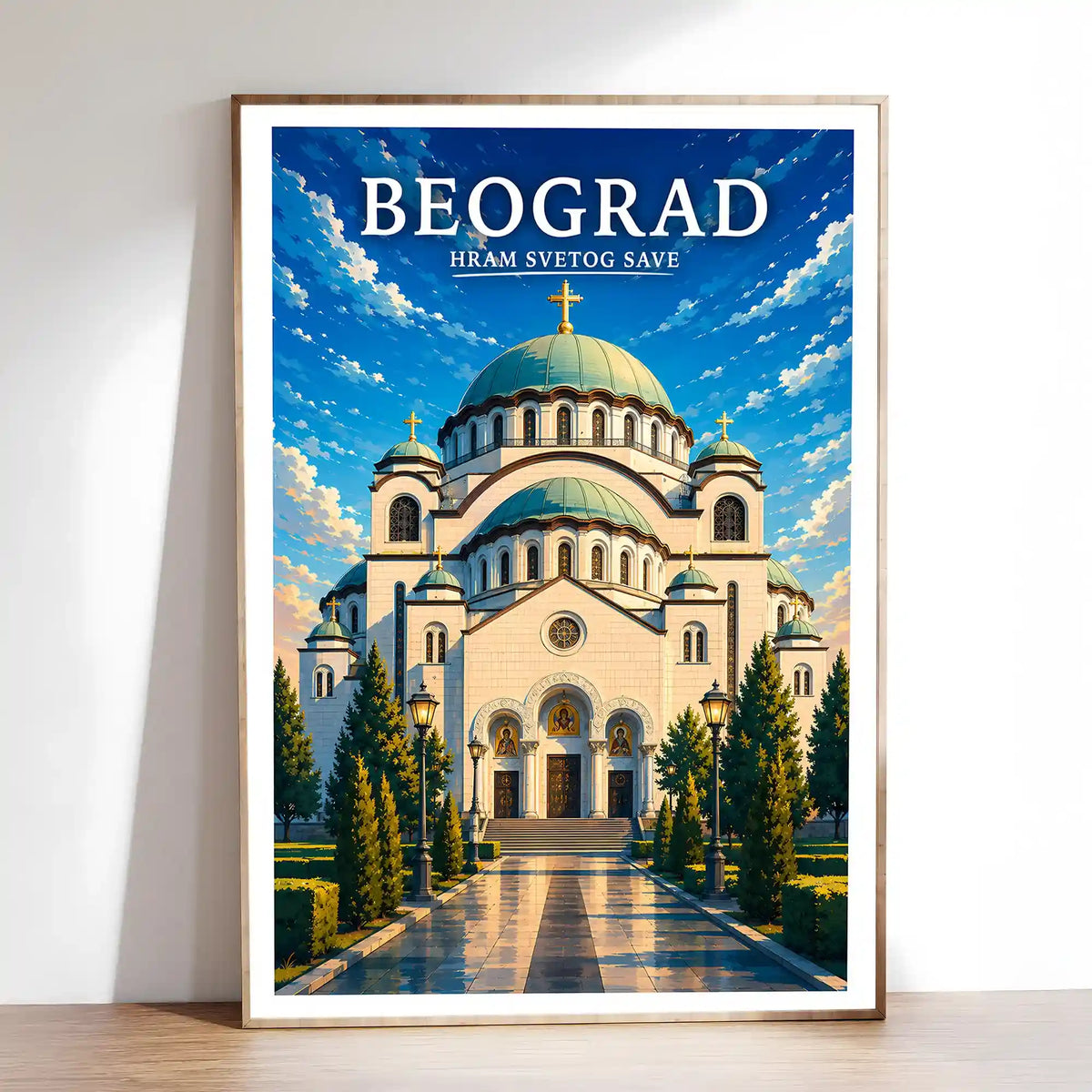 Poster - Beograd - Hram Svetog Save - poster znamenitost Srbija