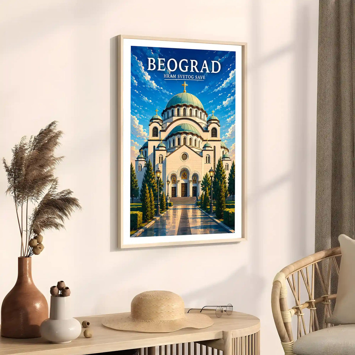 Poster - Beograd - Hram Svetog Save - poster znamenitost Srbija