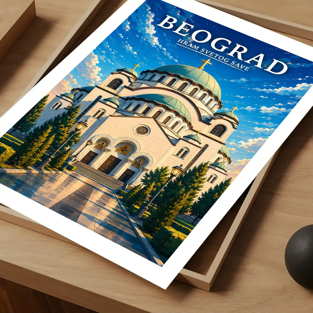 Poster - Beograd - Hram Svetog Save - poster znamenitost Srbija
