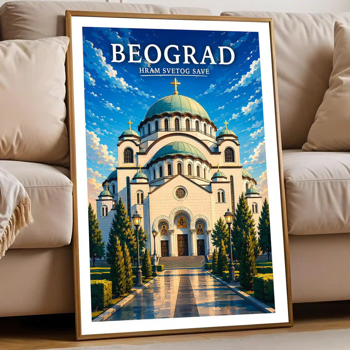 Poster - Beograd - Hram Svetog Save - poster znamenitost Srbija