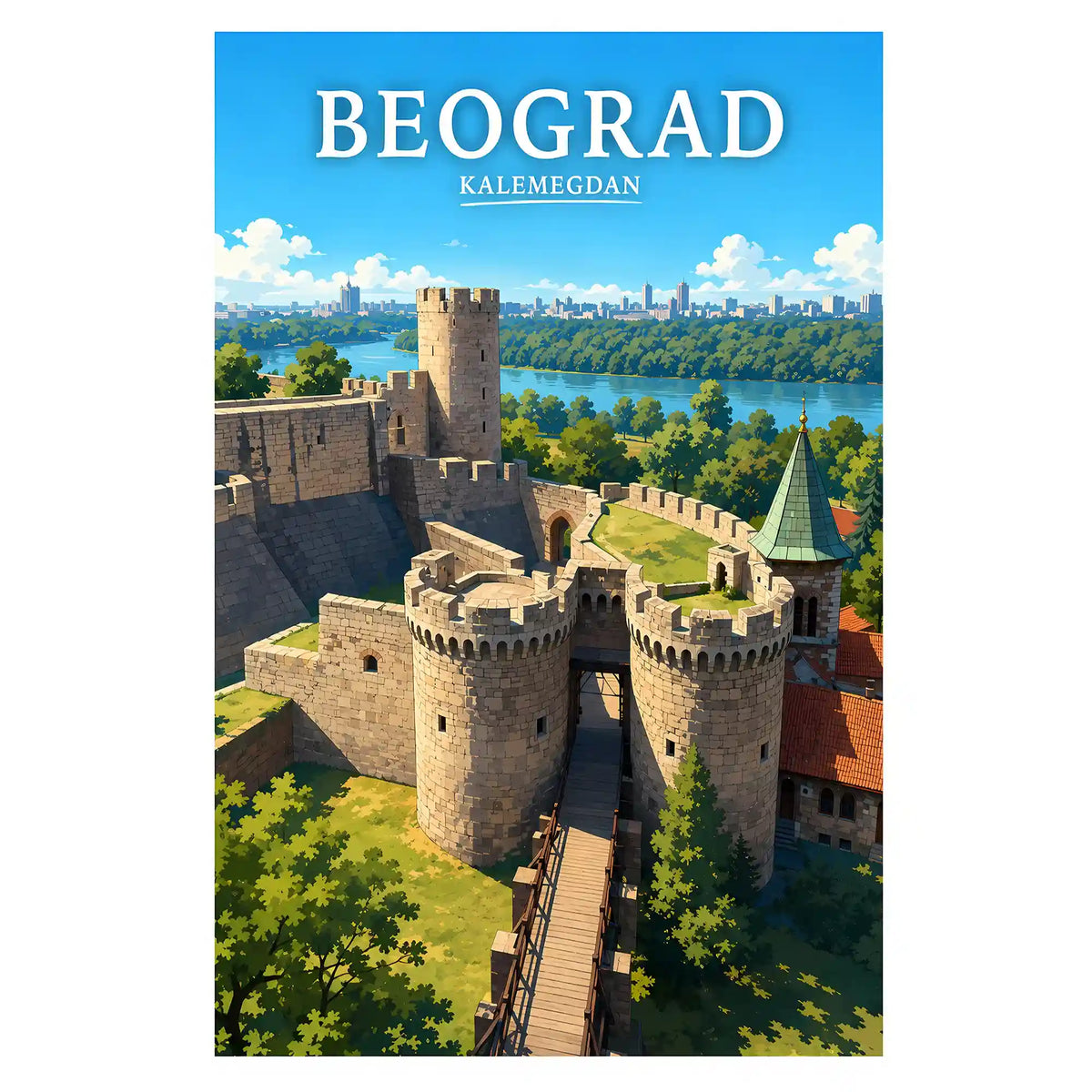 Poster - Beograd - Kalemegdan - poster znamenitost Srbija