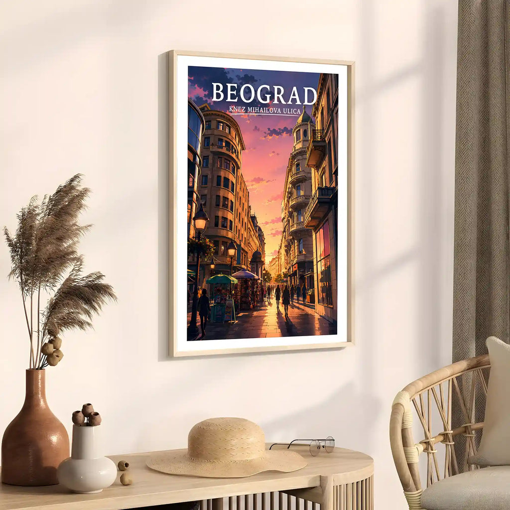 Poster - Beograd- Knez Mihailova ulica - poster znamenitost Srbija
