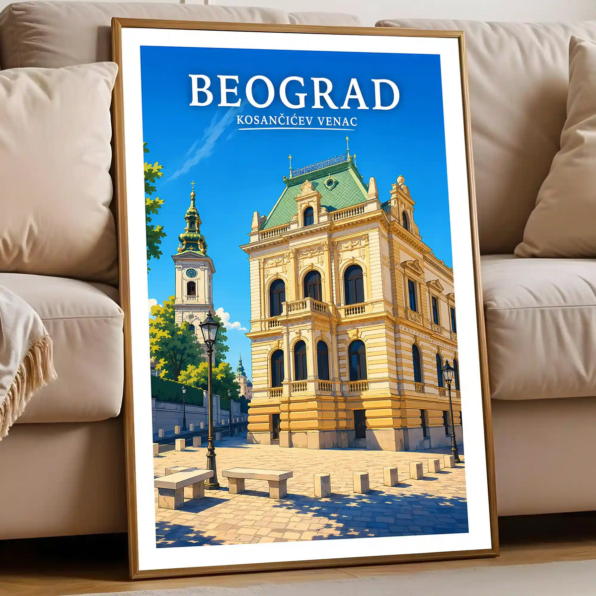 Poster - Beograd - Kosančićev venac - poster znamenitost Srbija
