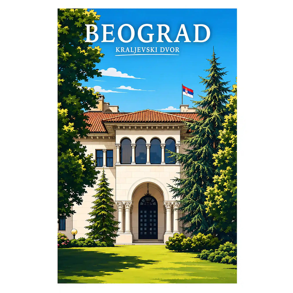 Poster - Beograd - Kraljevski Dvor - poster znamenitost Srbija