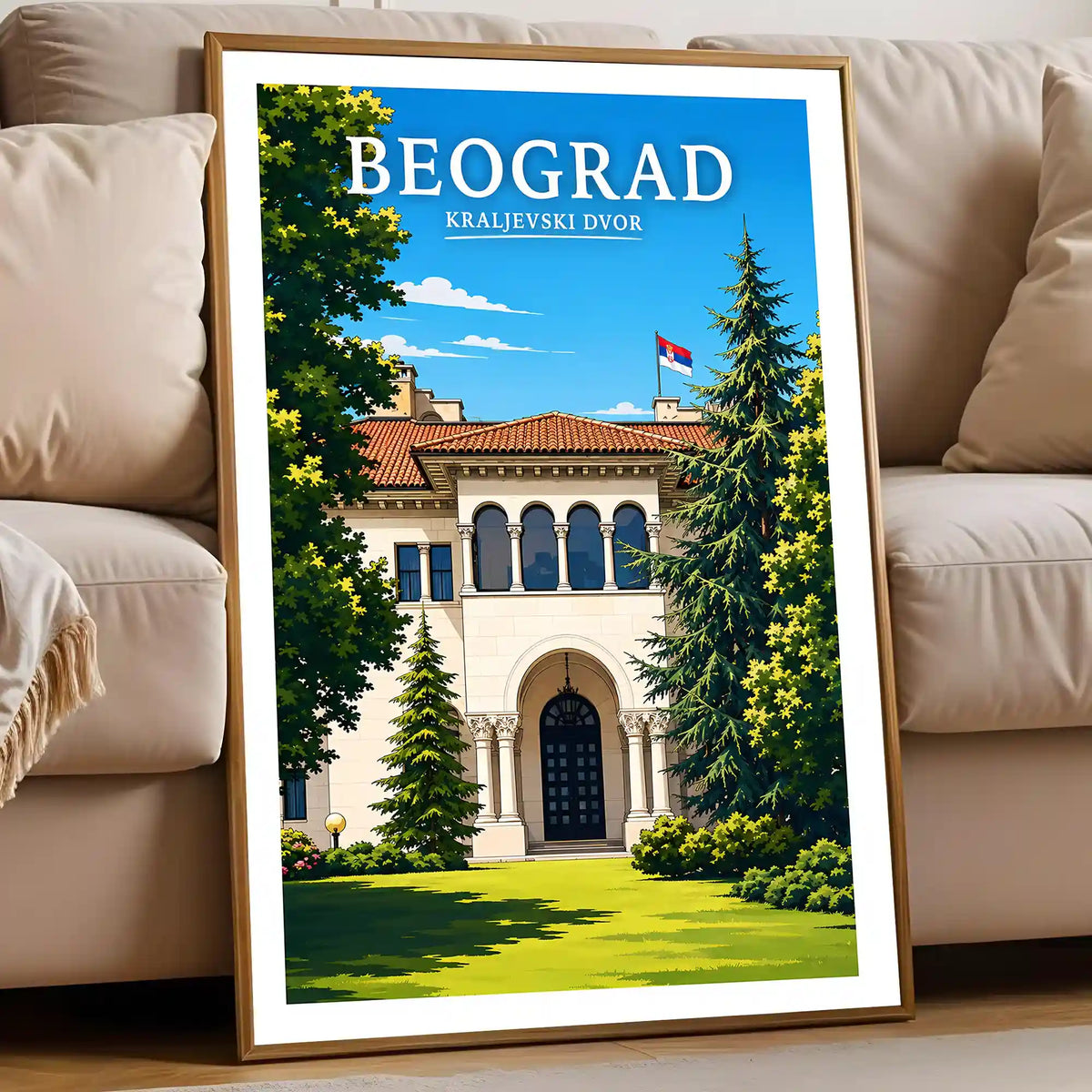Poster - Beograd - Kraljevski Dvor - poster znamenitost Srbija
