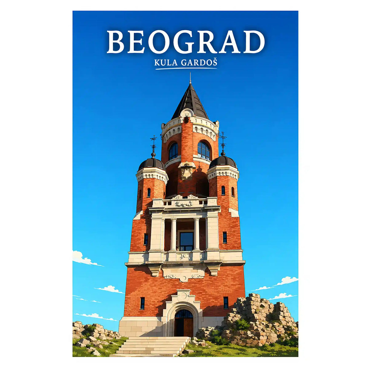 Poster - Beograd - Kula Gardoš - poster znamenitost Srbija
