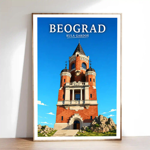Poster - Beograd - Kula Gardoš - poster znamenitost Srbija