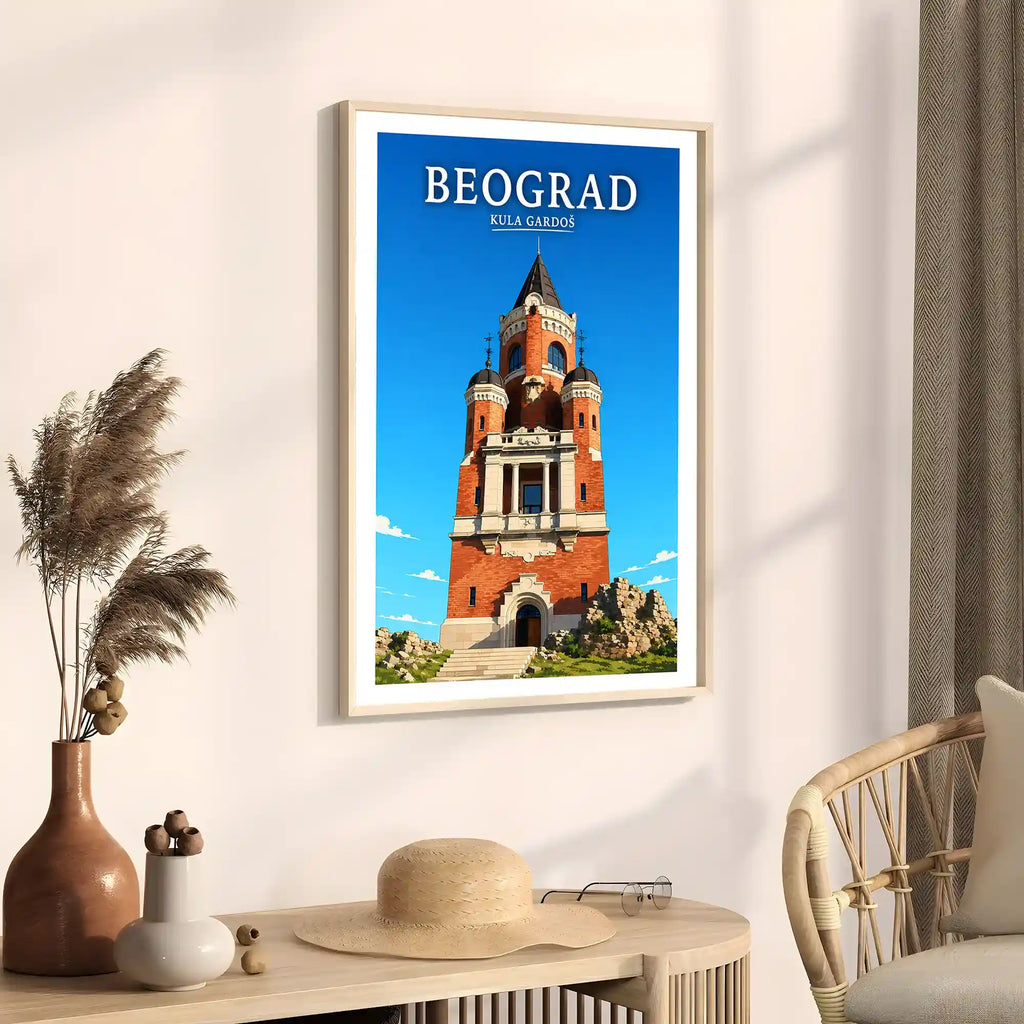Poster - Beograd - Kula Gardoš - poster znamenitost Srbija