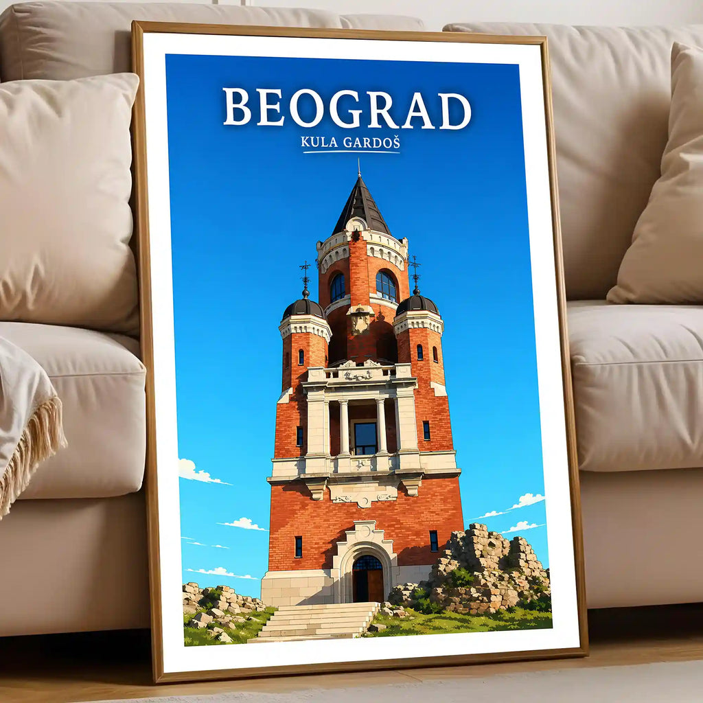 Poster - Beograd - Kula Gardoš - poster znamenitost Srbija