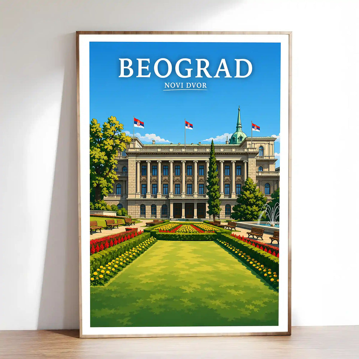 Poster - Beograd - Novi dvor - poster znamenitost Srbija