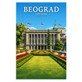 Poster - Beograd - Novi dvor - poster znamenitost Srbija