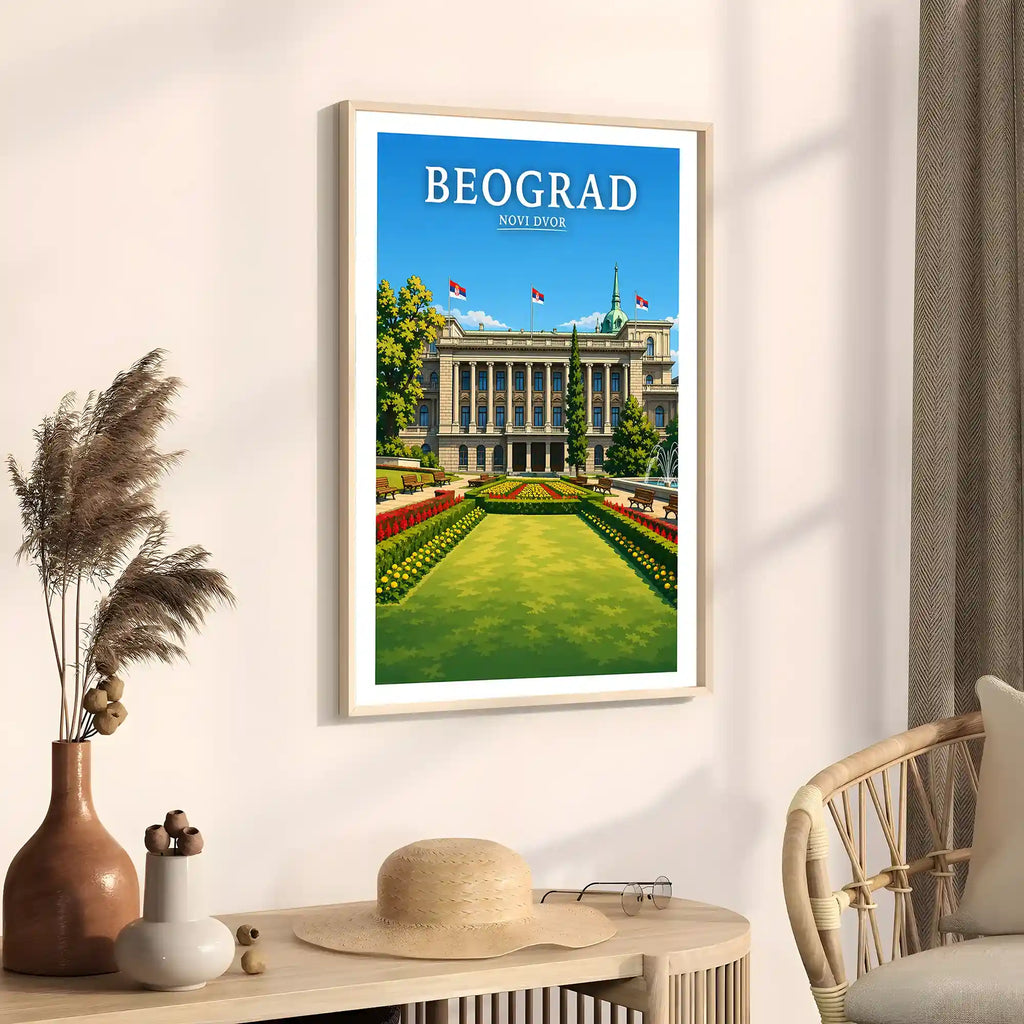 Poster - Beograd - Novi dvor - poster znamenitost Srbija