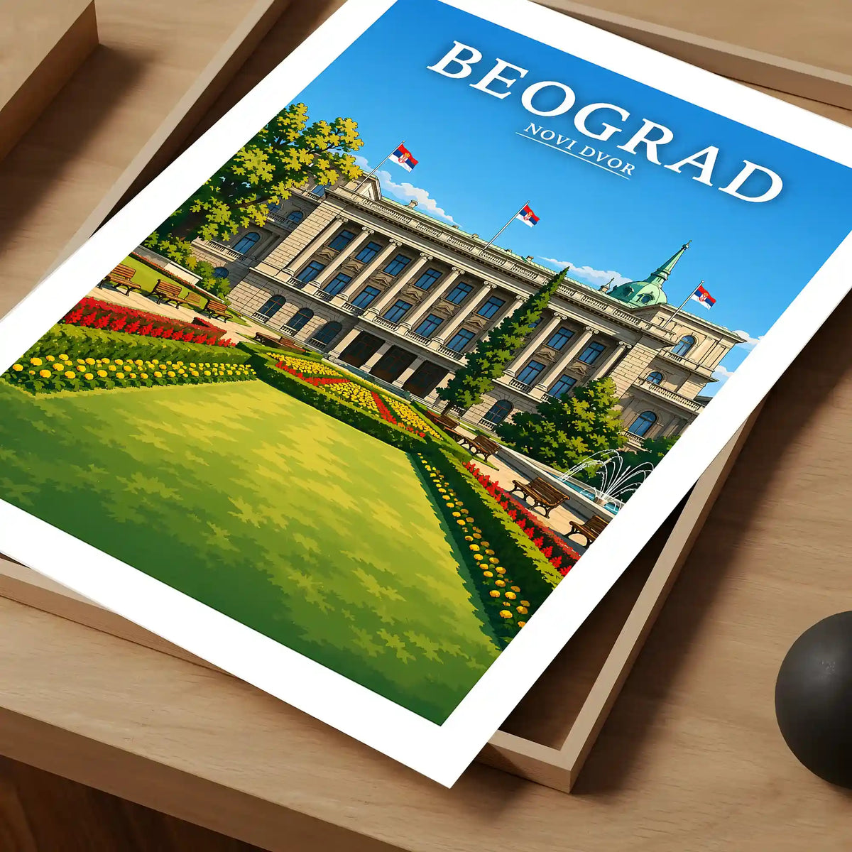 Poster - Beograd - Novi dvor - poster znamenitost Srbija
