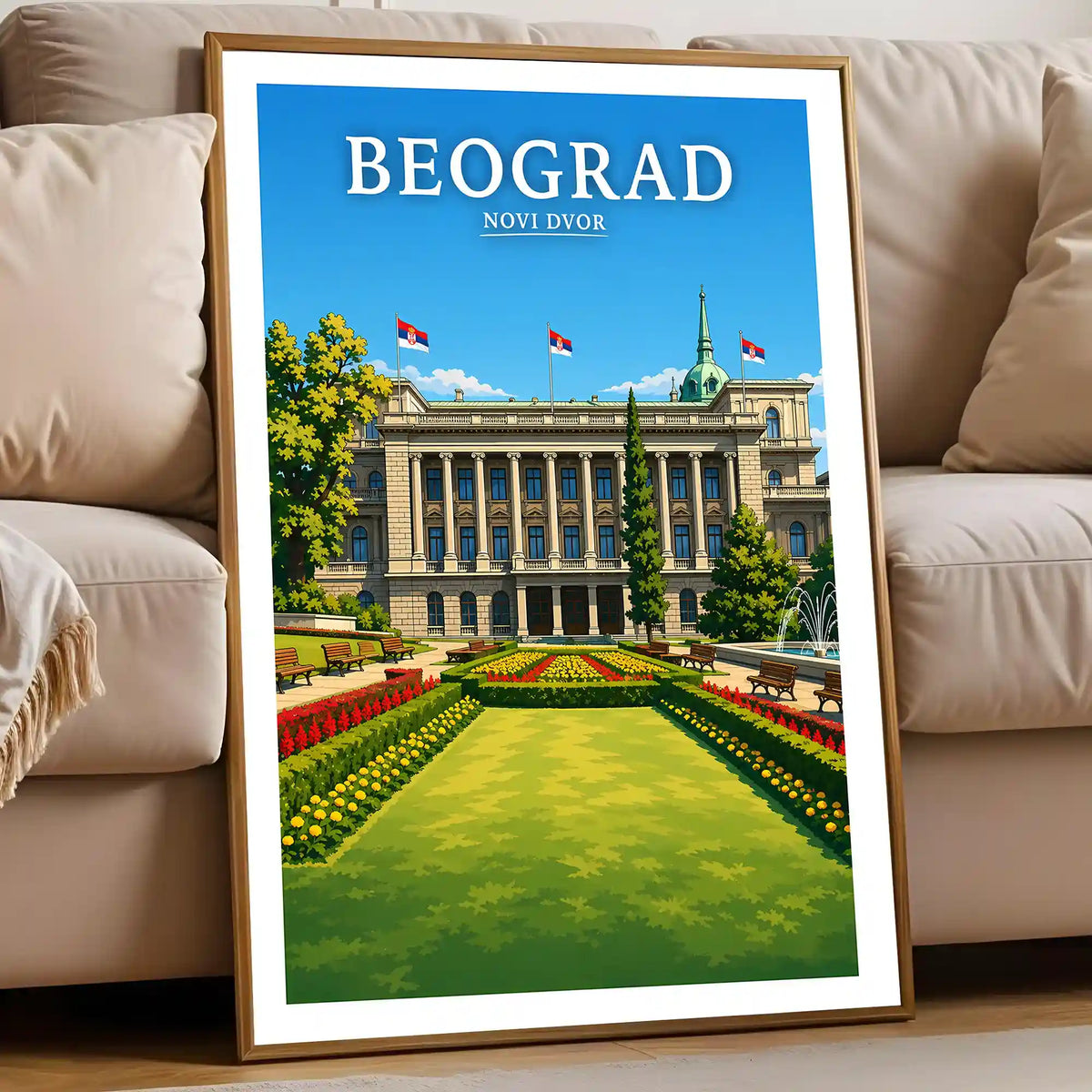 Poster - Beograd - Novi dvor - poster znamenitost Srbija