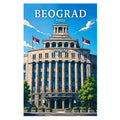 Poster - Beograd - Pošta - poster znamenitost Srbija
