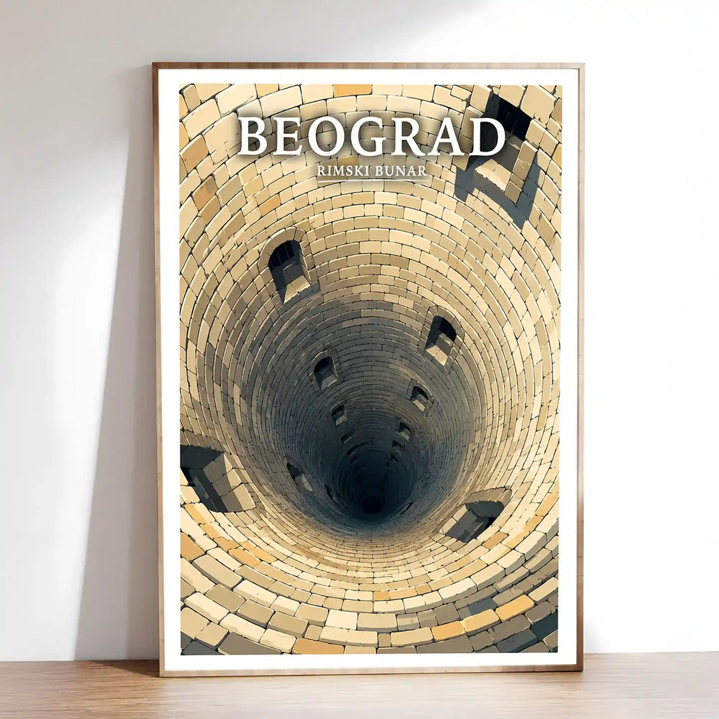 Poster - Beograd - Rimski bunar - poster znamenitost Srbija