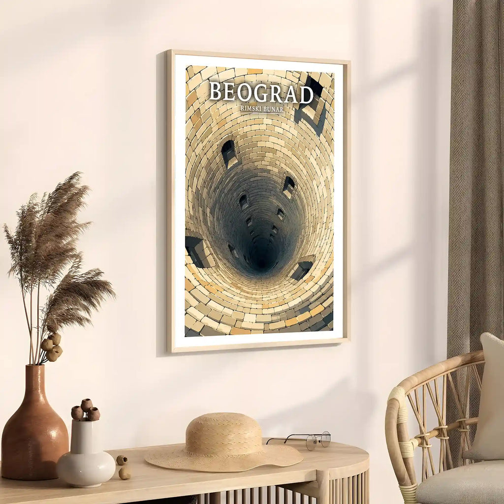 Poster - Beograd - Rimski bunar - poster znamenitost Srbija