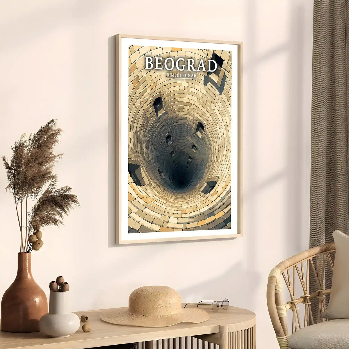 Poster - Beograd - Rimski bunar - poster znamenitost Srbija