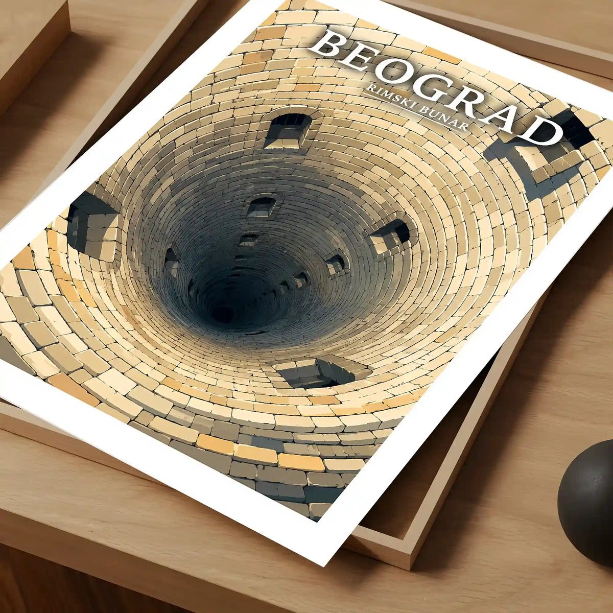 Poster - Beograd - Rimski bunar - poster znamenitost Srbija