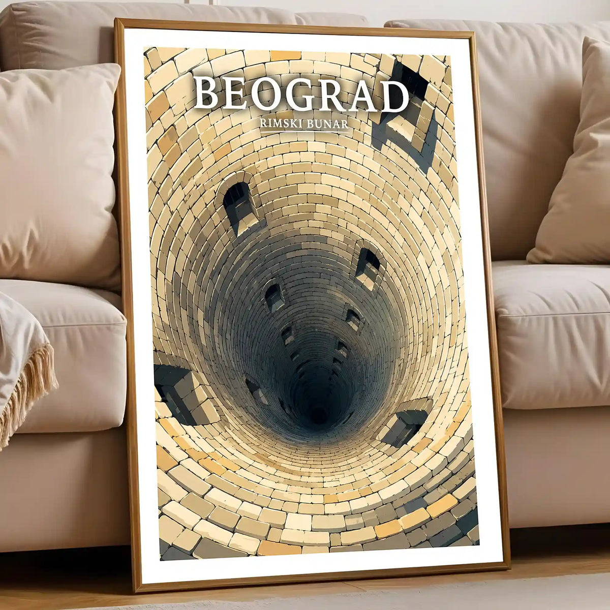 Poster - Beograd - Rimski bunar - poster znamenitost Srbija